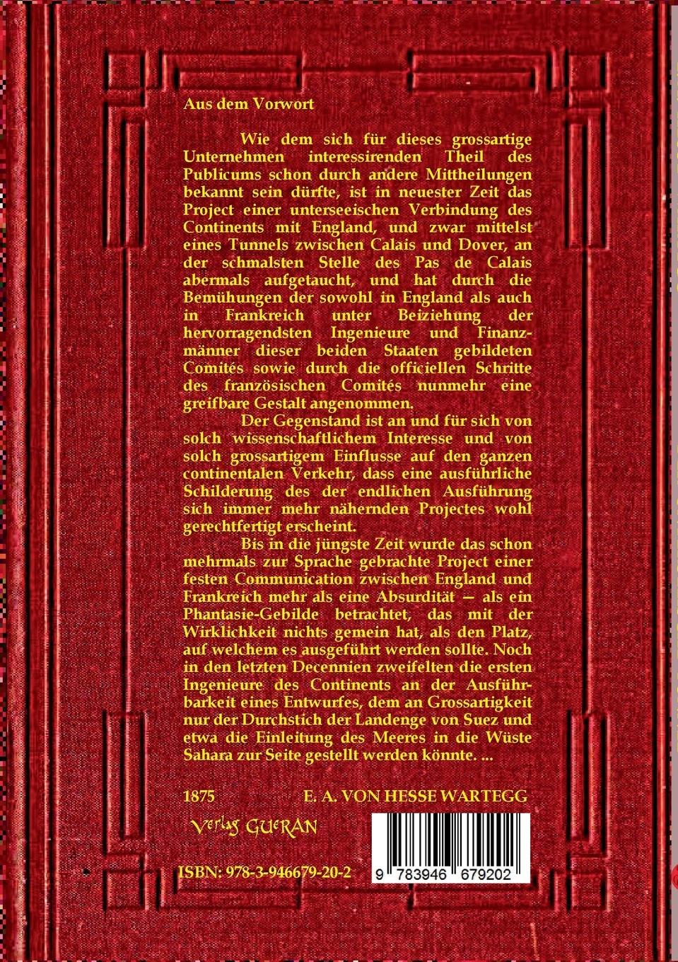 Rückseite: 9783946679202 | Der Unterseeische Tunnel zwischen England und Frankreich | Taschenbuch