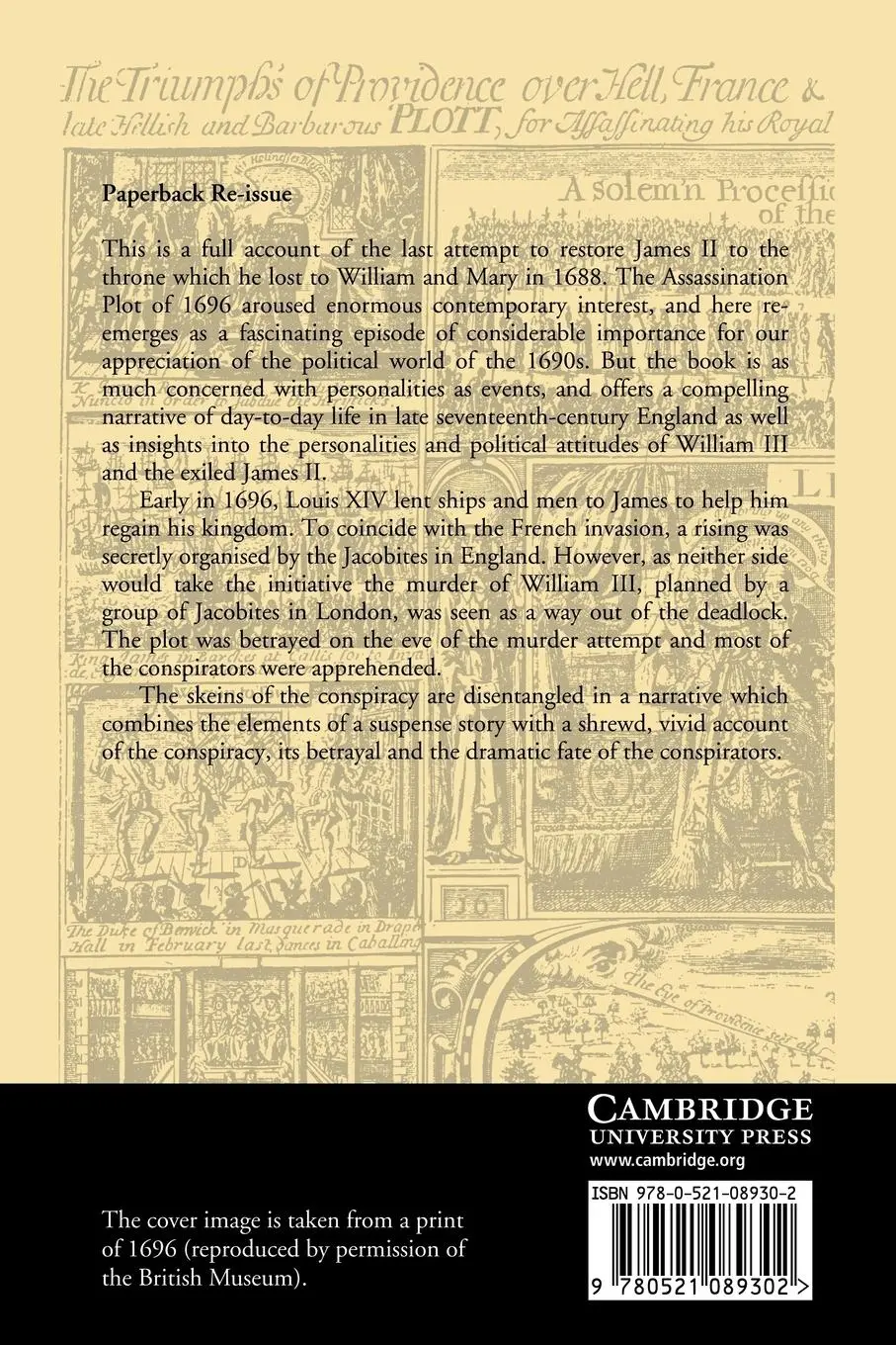 Rückseite: 9780521089302 | The Triumphs of Providence | The Assassination Plot, 1696 | Garrett