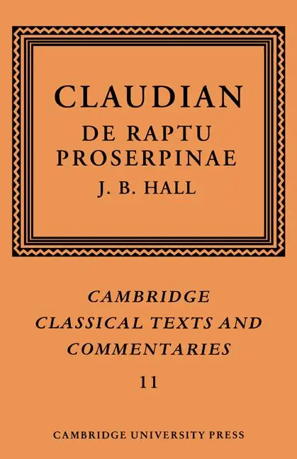Cover: 9780521609302 | Claudian | de Raptu Proserpinae | J. B. Hall (u. a.) | Taschenbuch