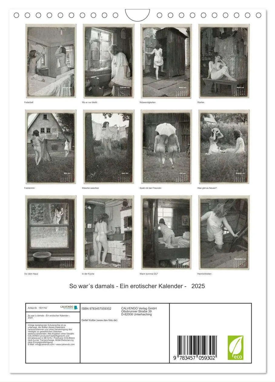 Bild: 9783457059302 | So war´s damals - Ein erotischer Kalender - 2025 (Wandkalender 2025...