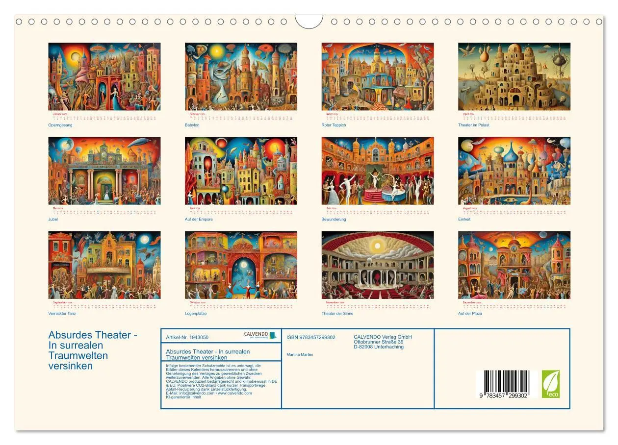 Bild: 9783457299302 | Absurdes Theater - In surrealen Traumwelten versinken (Wandkalender...