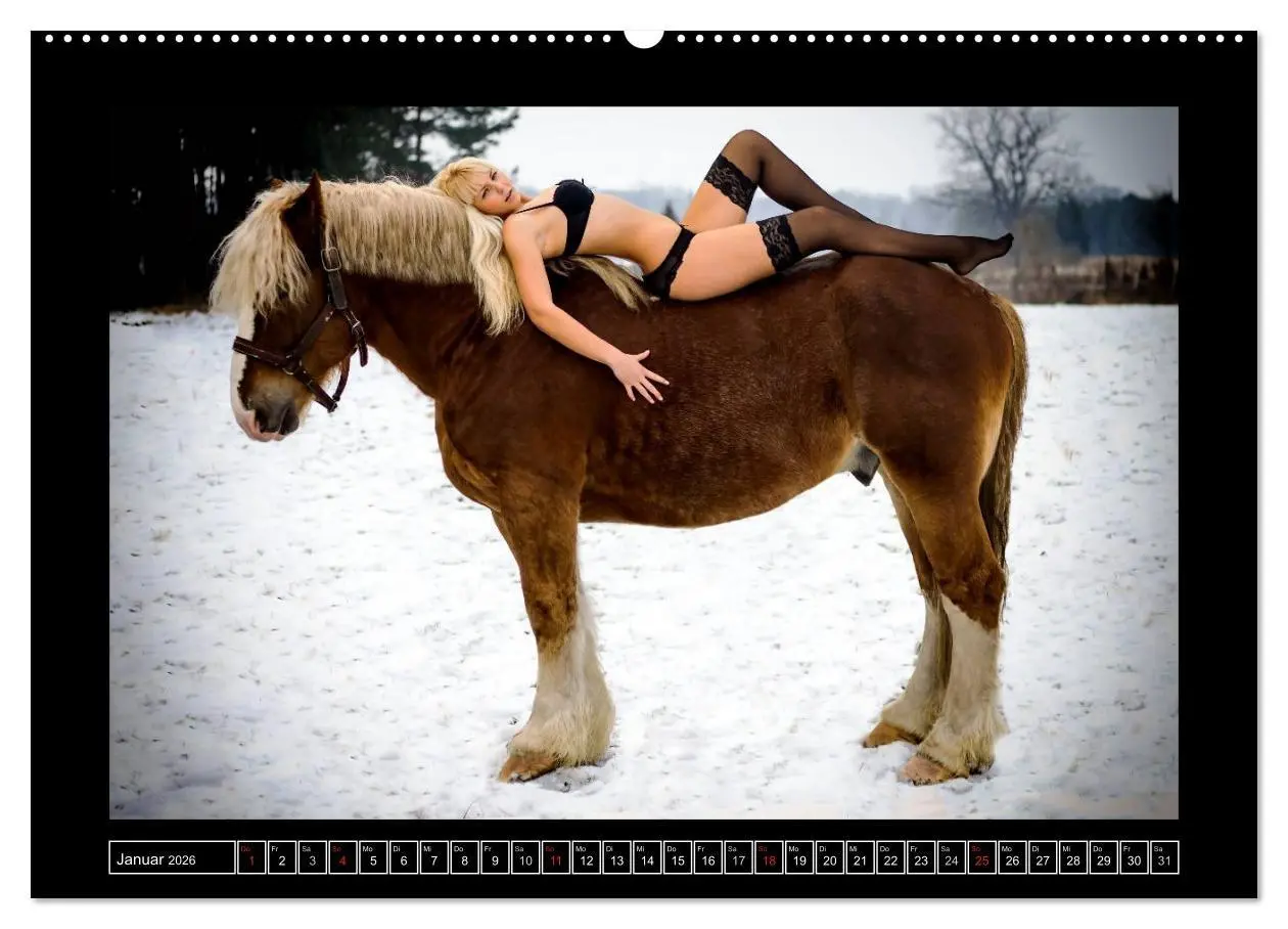 Bild: 9783516079302 | Titanen Girls 2026 - erotische Frauen und starke Pferde...