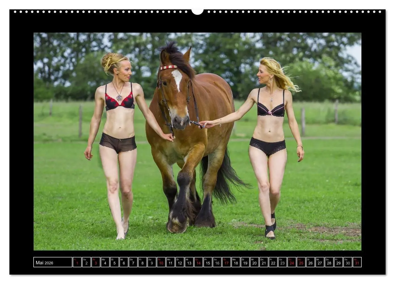 Bild: 9783516079302 | Titanen Girls 2026 - erotische Frauen und starke Pferde...