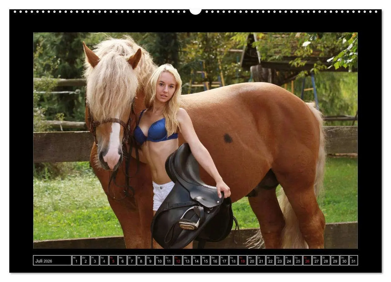 Bild: 9783516079302 | Titanen Girls 2026 - erotische Frauen und starke Pferde...