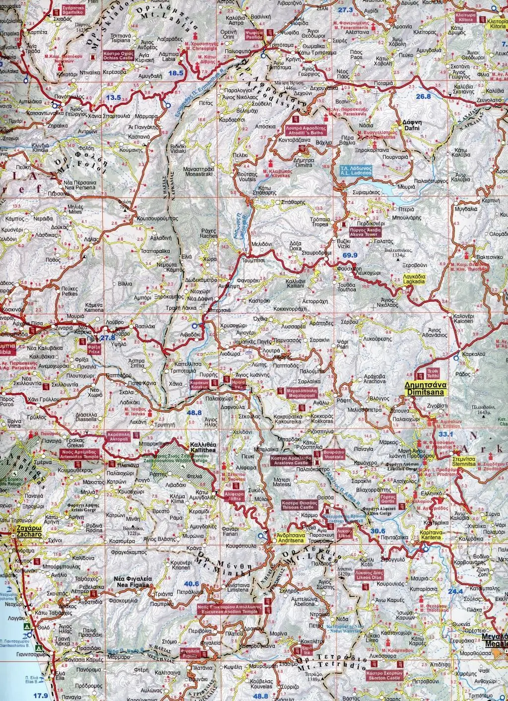 Bild: 9789609159302 | Peloponnese 1 : 200 000 | Peleponnes | (Land-)Karte | Orama Maps