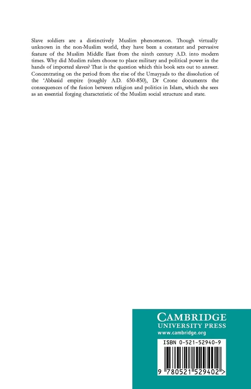 Rückseite: 9780521529402 | Slaves on Horses | The Evolution of the Islamic Polity | Crone (u. a.)