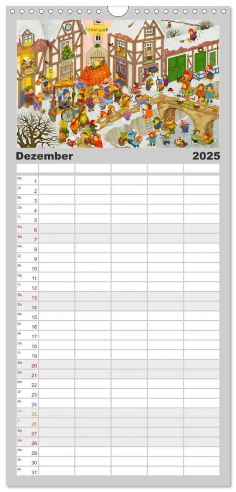 Bild: 9783457119402 | Familienplaner 2025 - Meine kleine Wimmelwelt mit 5 Spalten...