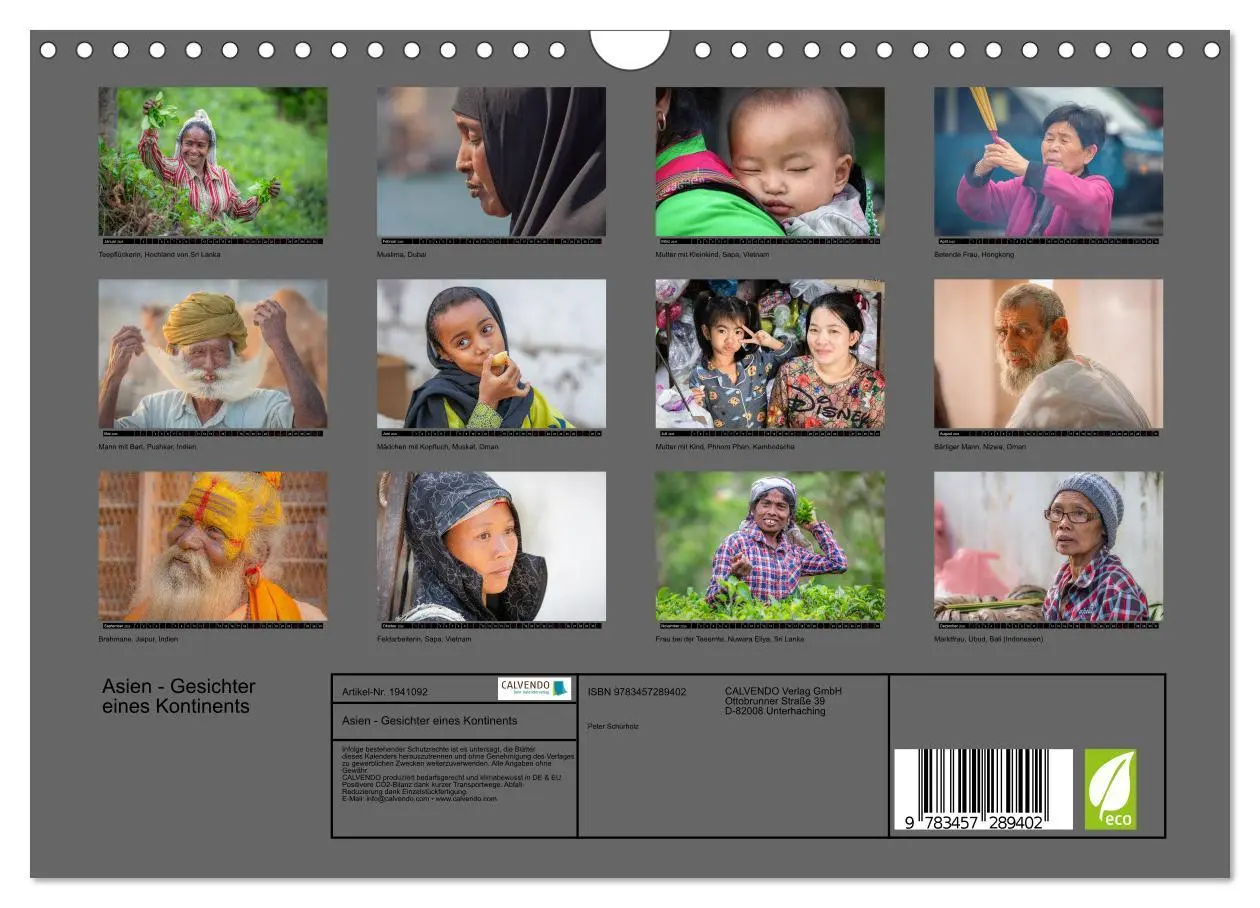 Bild: 9783457289402 | Asien - Gesichter eines Kontinents (Wandkalender 2026 DIN A4 quer),...