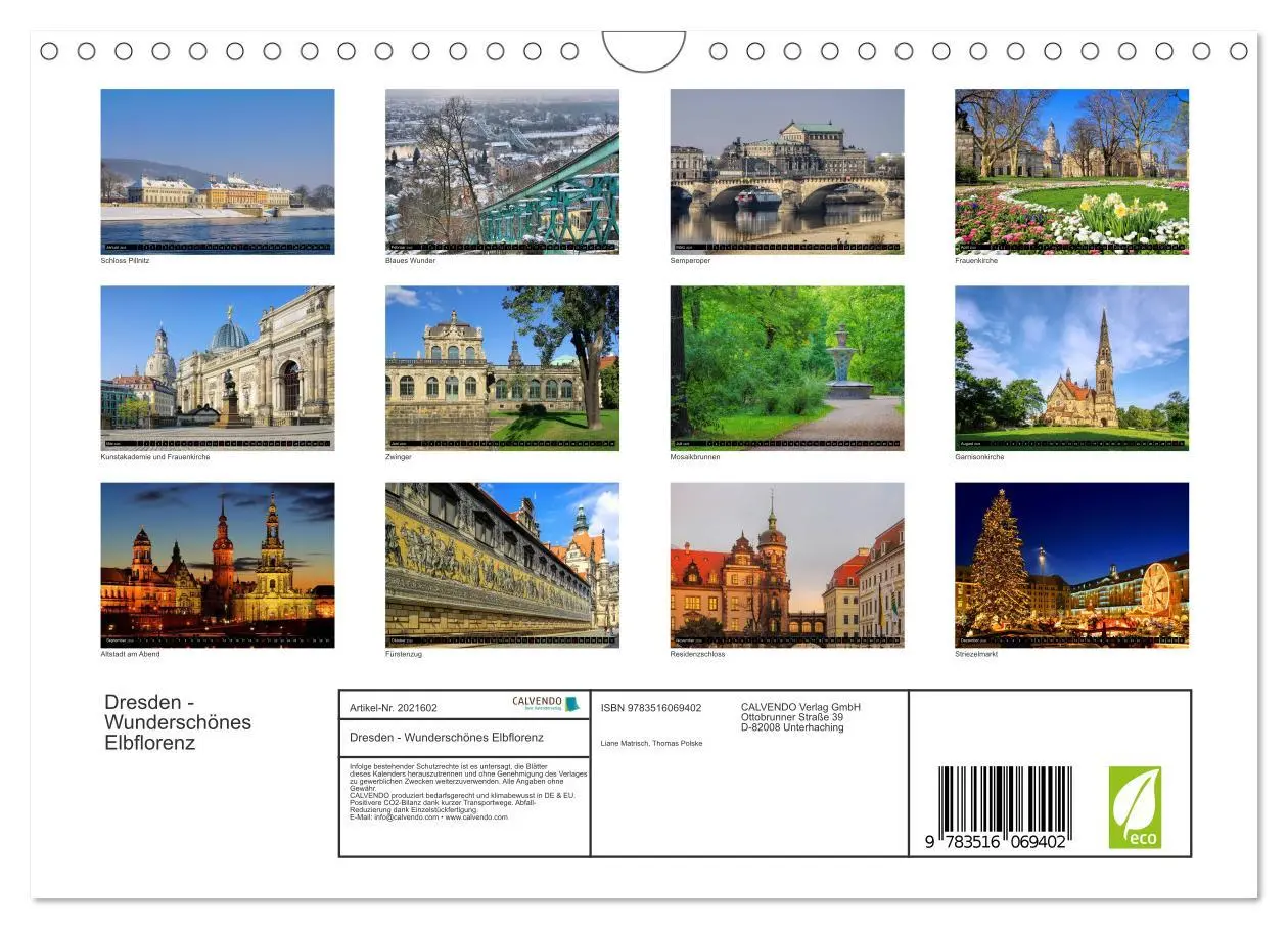 Bild: 9783516069402 | Dresden - Wunderschönes Elbflorenz (Wandkalender 2026 DIN A4 quer),...