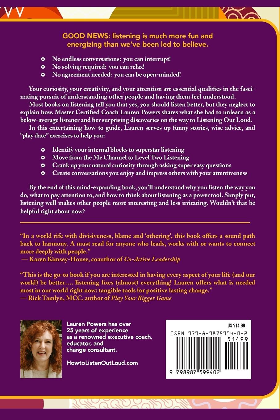 Rückseite: 9798987599402 | How to Listen Out Loud | Lauren Powers | Taschenbuch | Englisch | 2023