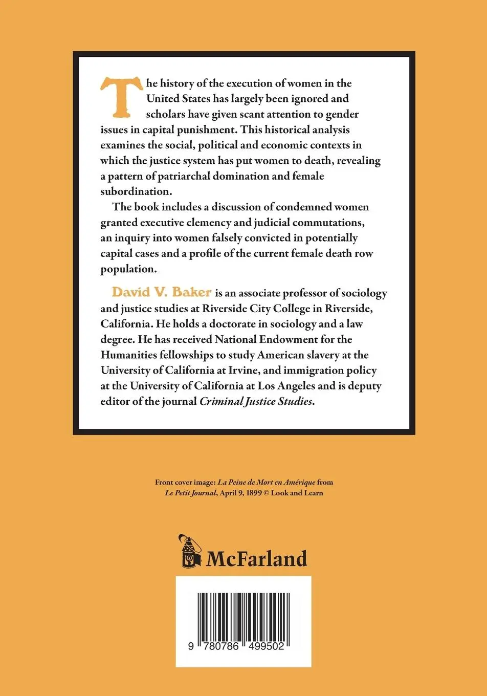 Rückseite: 9780786499502 | Women and Capital Punishment in the United States | David V. Baker