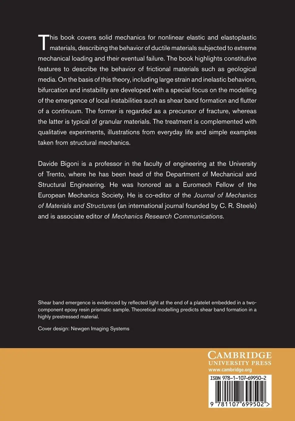 Rückseite: 9781107699502 | Nonlinear Solid Mechanics | Davide Bigoni | Taschenbuch | Englisch