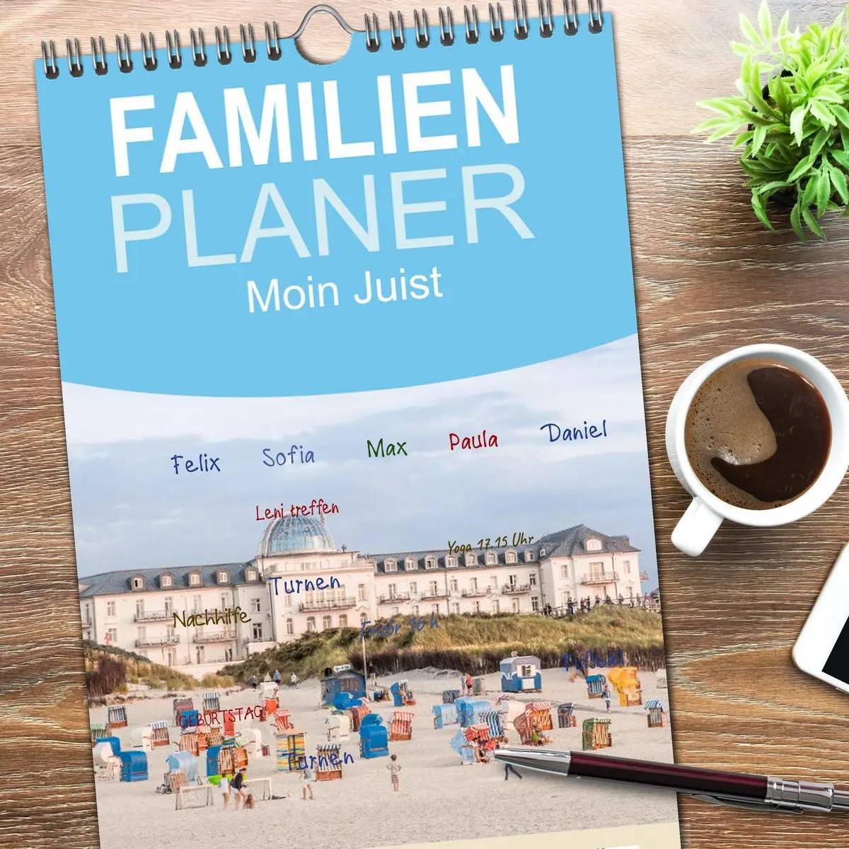Bild: 9783516509502 | Familienplaner 2026 - Moin Juist mit 5 Spalten (Wandkalender, 21 x...