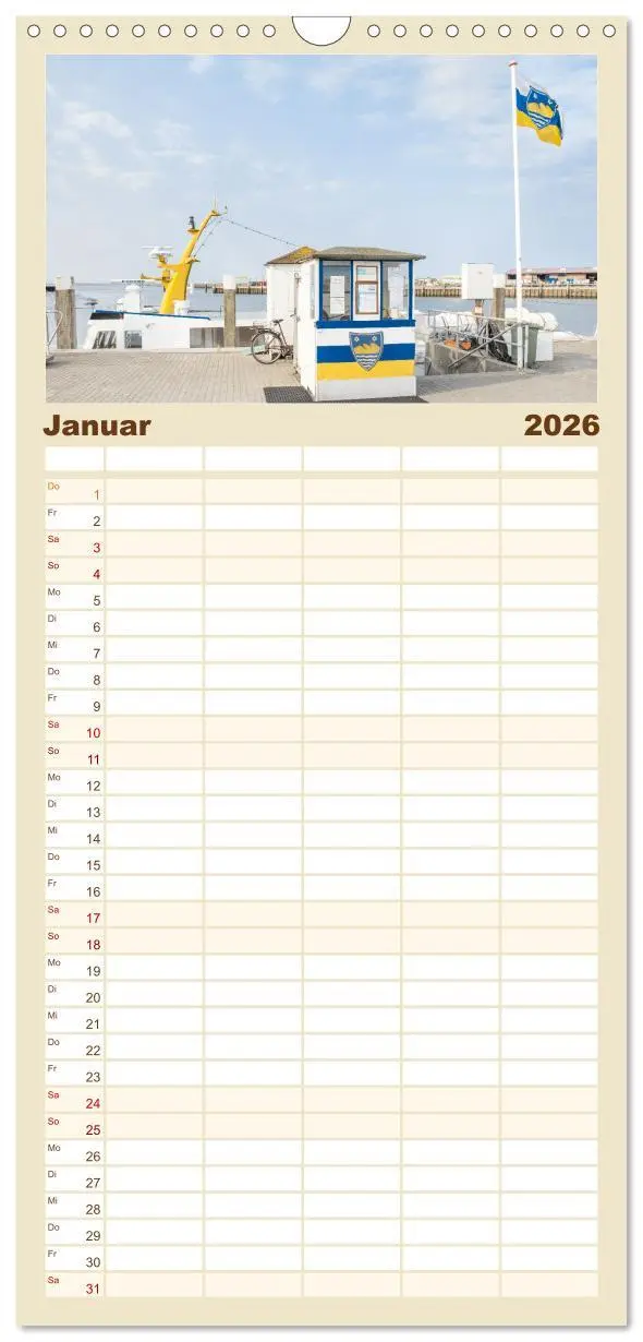 Bild: 9783516509502 | Familienplaner 2026 - Moin Juist mit 5 Spalten (Wandkalender, 21 x...