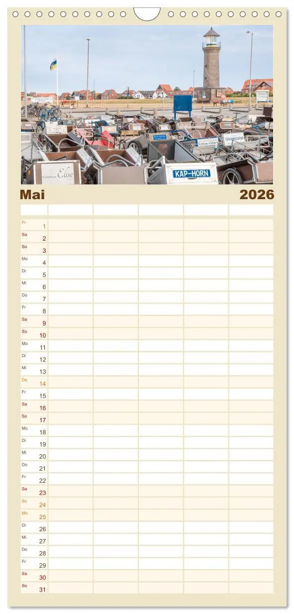 Bild: 9783516509502 | Familienplaner 2026 - Moin Juist mit 5 Spalten (Wandkalender, 21 x...
