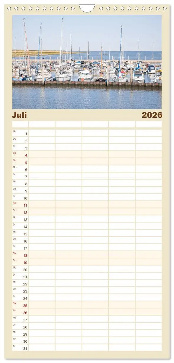 Bild: 9783516509502 | Familienplaner 2026 - Moin Juist mit 5 Spalten (Wandkalender, 21 x...