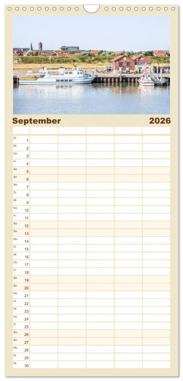 Bild: 9783516509502 | Familienplaner 2026 - Moin Juist mit 5 Spalten (Wandkalender, 21 x...