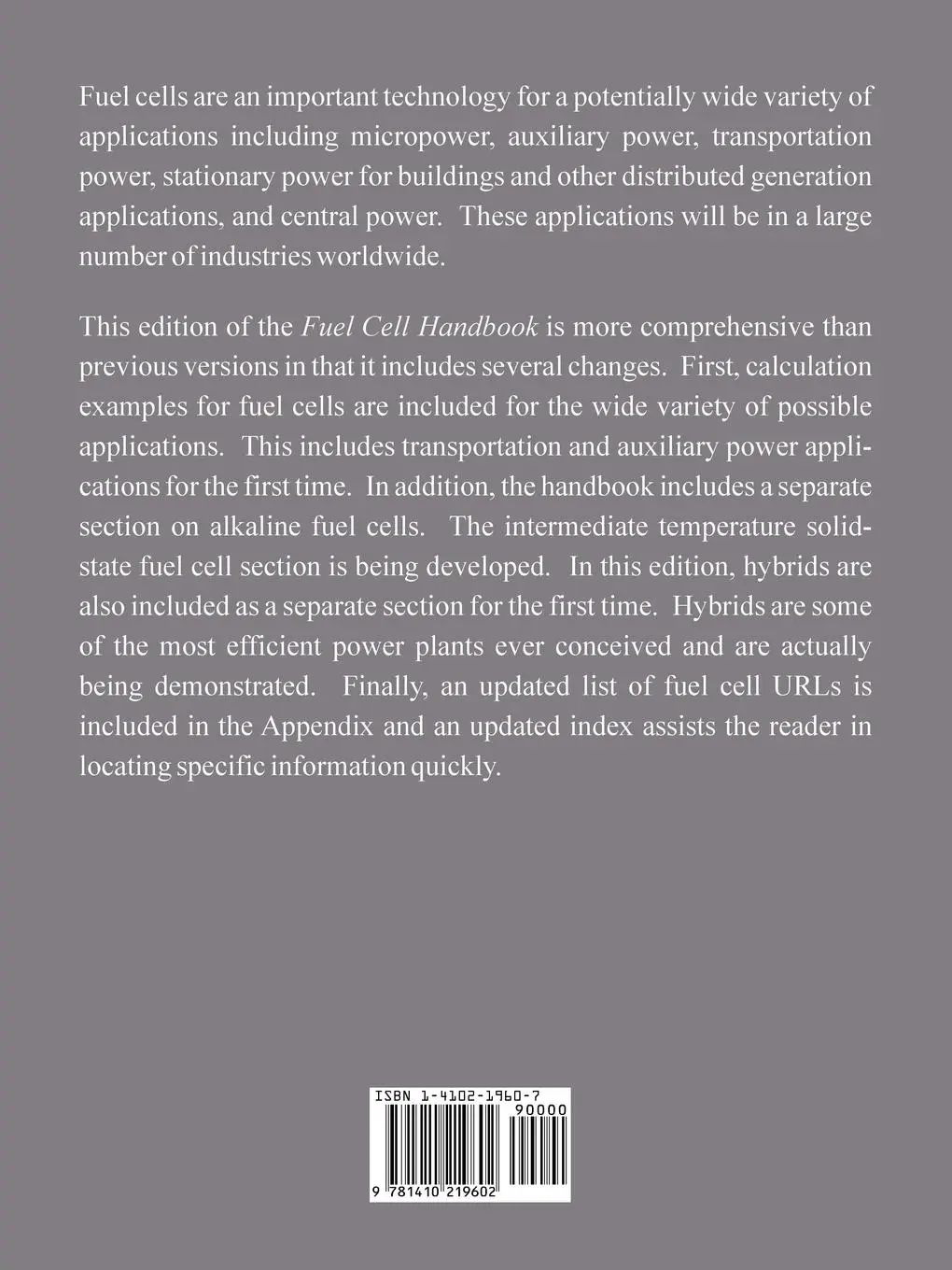 Rückseite: 9781410219602 | Fuel Cell Handbook | National Energy Technology Laboratory (u. a.)