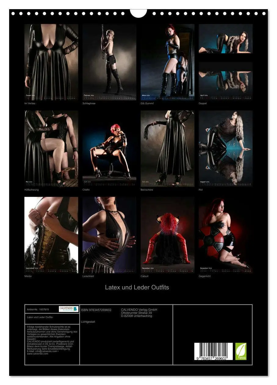 Bild: 9783457269602 | Latex und Leder Outfits (Wandkalender 2026 DIN A3 hoch), CALVENDO...
