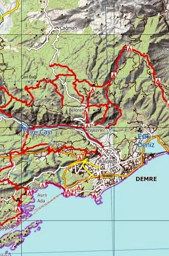 Bild: 9783931099602 | Lykien - Topographische Reisekarte 1:250.000 Türkei (Blatt 7) | 1 S.