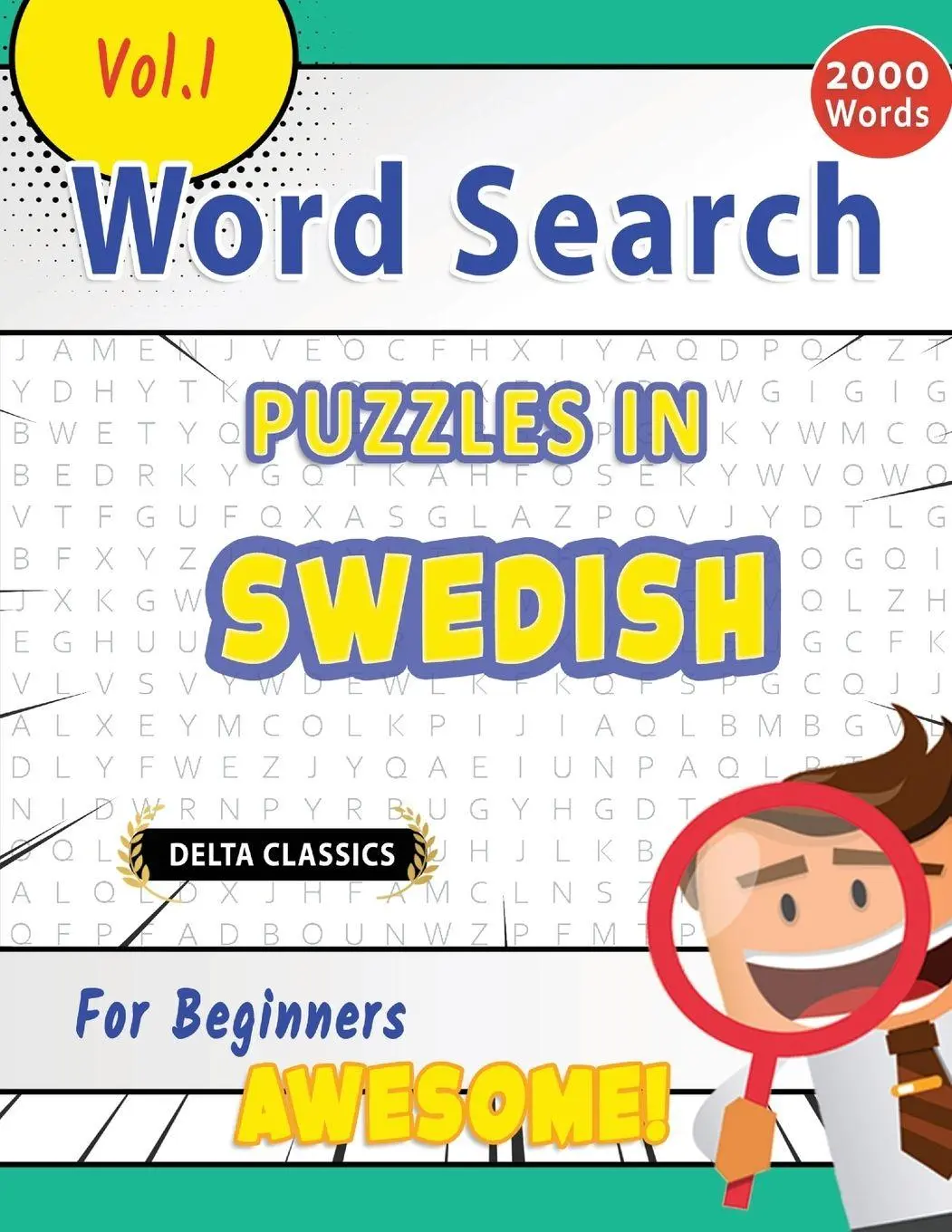 Cover: 9798896709602 | WORD SEARCH PUZZLES IN SWEDISH FOR BEGINNERS - AWESOME! VOL.1 -...