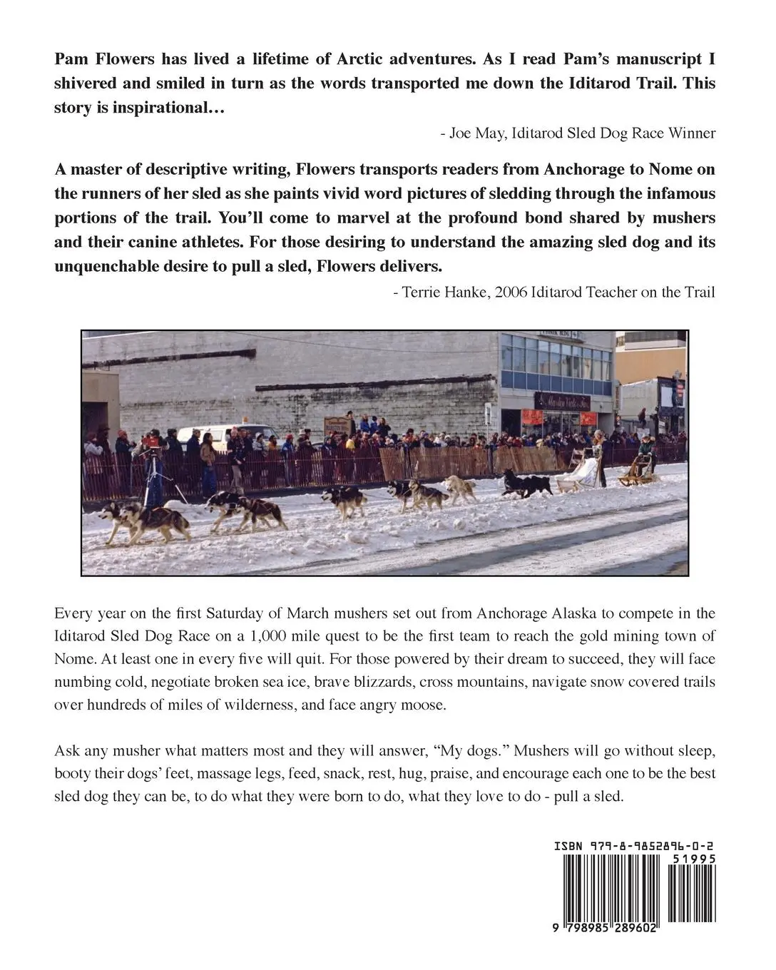 Rückseite: 9798985289602 | Iditarod | One Thousand Miles Across Alaska by Dog Team | Pam Flowers