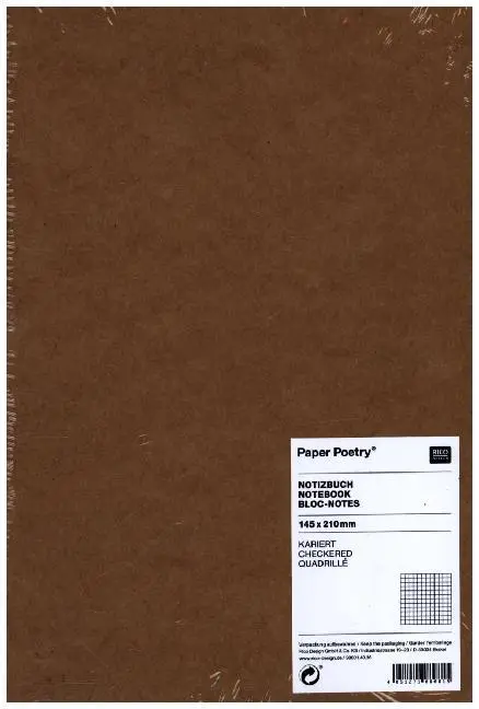 Cover: 4051271399702 | Notizbuch A5 Kraftpapier-Umschlag, kariert | Taschenbuch | 2015