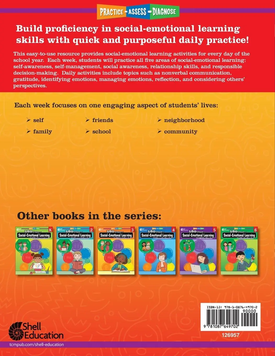 Rückseite: 9781087649702 | 180 Days of Social-Emotional Learning for First Grade | Hinrichsen