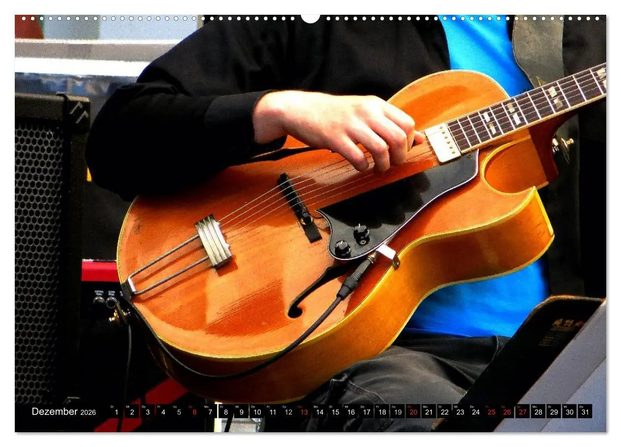 Bild: 9783457949702 | JAZZGITARREN in Szene gesetzt (hochwertiger Premium Wandkalender...