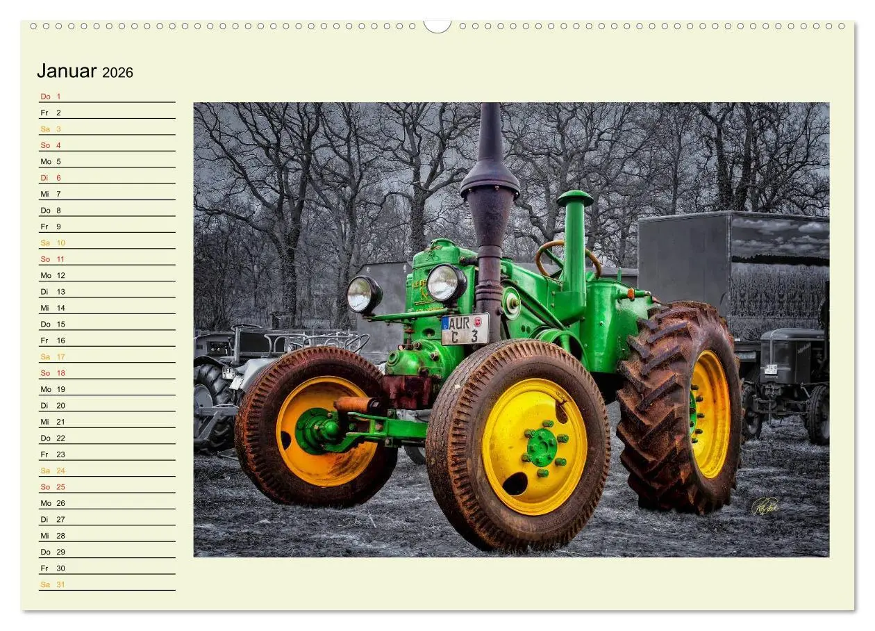 Bild: 9783516039702 | Traktoren - Oldtimer (hochwertiger Premium Wandkalender 2026 DIN A2...