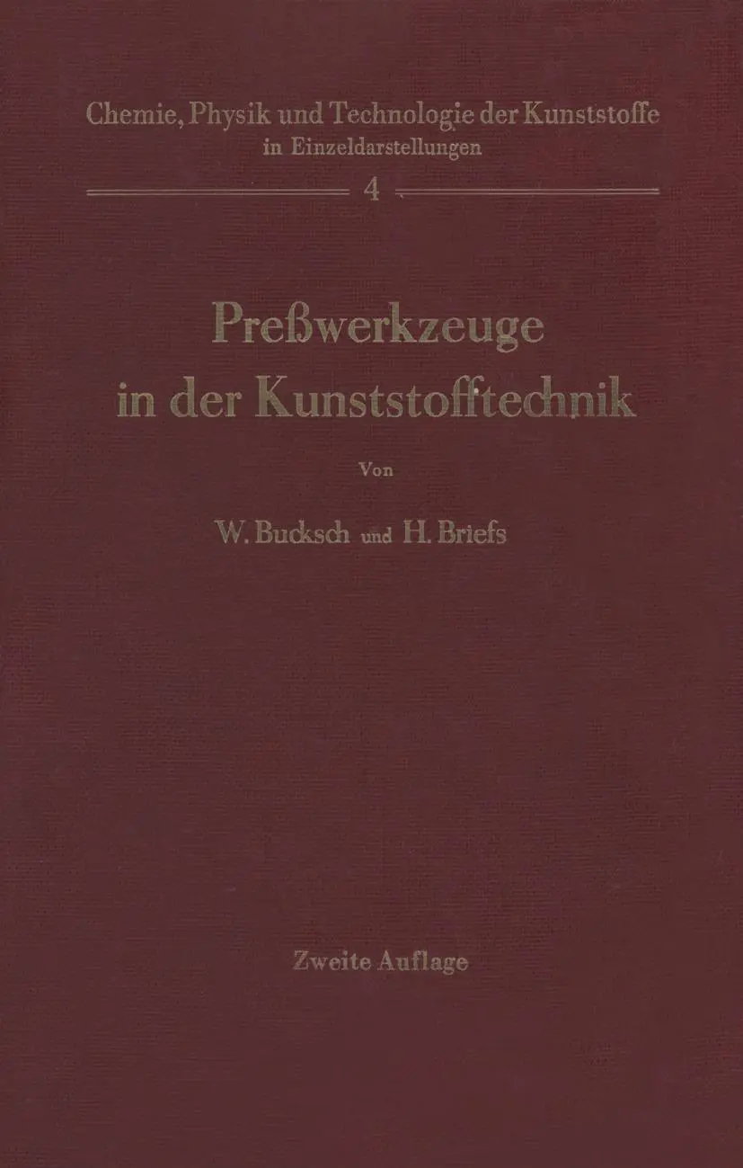 Cover: 9783642459702 | Preßwerkzeuge in der Kunststofftechnik | H. Briefs (u. a.) | Buch