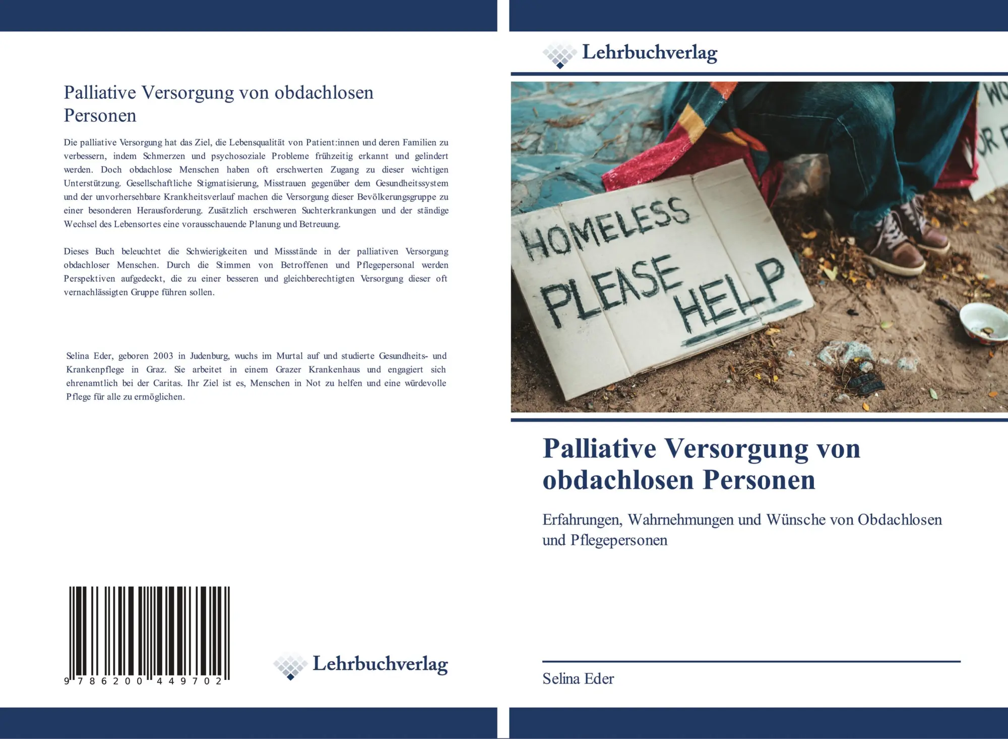 Cover: 9786200449702 | Palliative Versorgung von obdachlosen Personen | Selina Eder | Buch