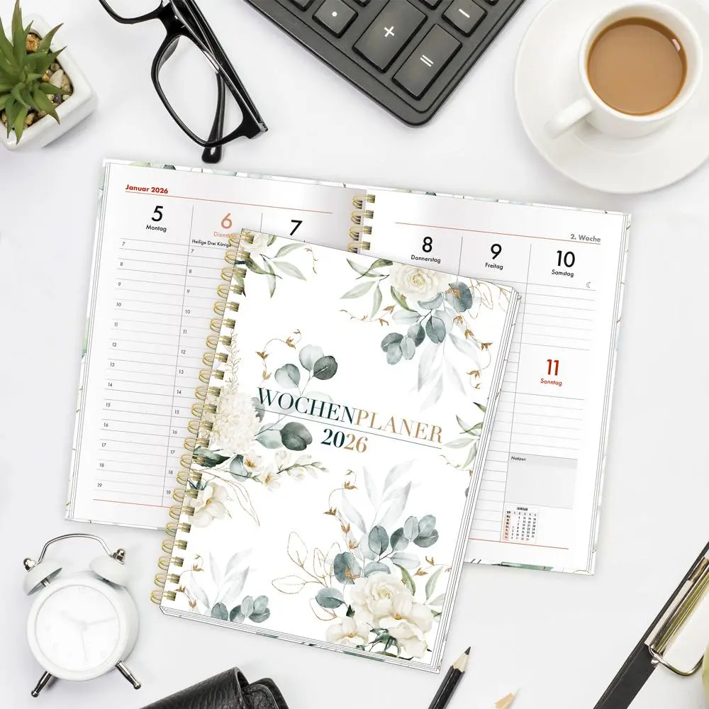 Bild: 4251901509802 | Trötsch Wochenplaner A5 mit Wire-O Modern 2026 | Taschenkalender | KG