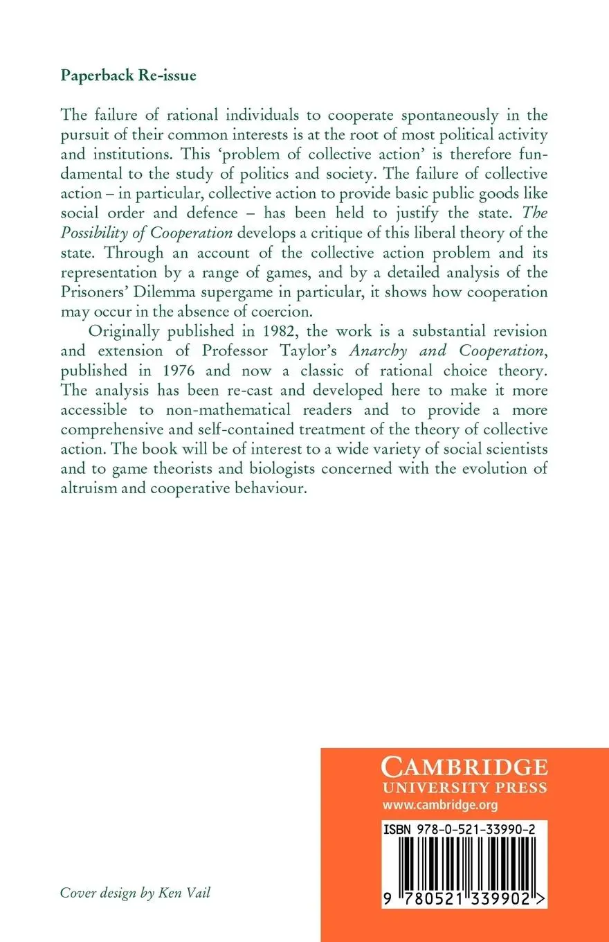 Rückseite: 9780521339902 | The Possibility of Cooperation | Michael Taylor | Taschenbuch | 2011