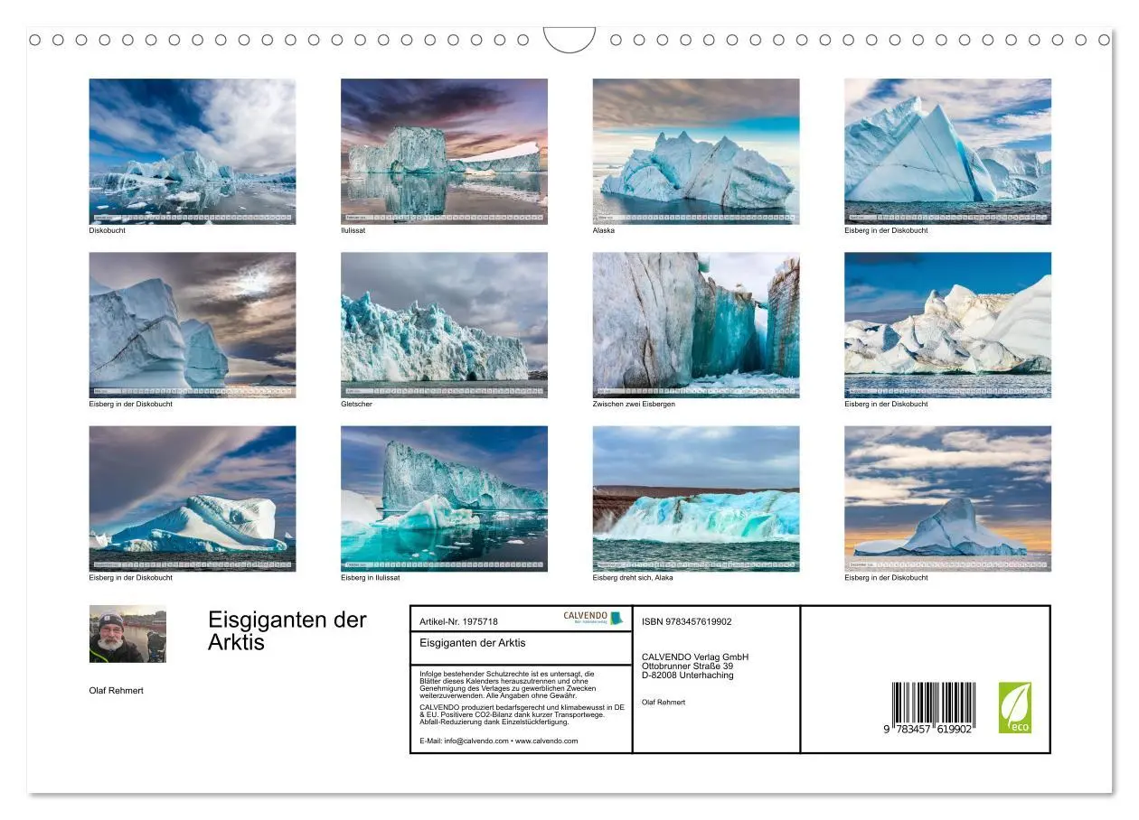 Bild: 9783457619902 | Eisgiganten der Arktis (Wandkalender 2026 DIN A3 quer), CALVENDO...