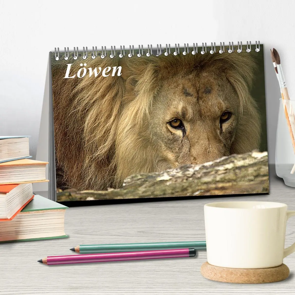 Bild: 9783516189902 | Löwen (Tischkalender 2026 DIN A5 quer), CALVENDO Monatskalender | 2026