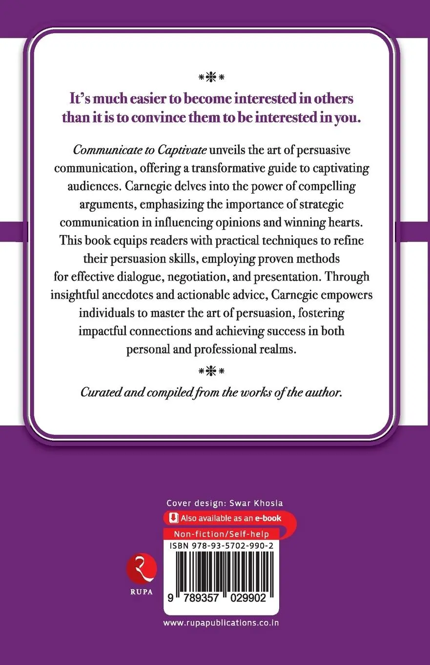 Rückseite: 9789357029902 | Communicate to Captivate | Guide to Persuasive Engagement | Carnegie
