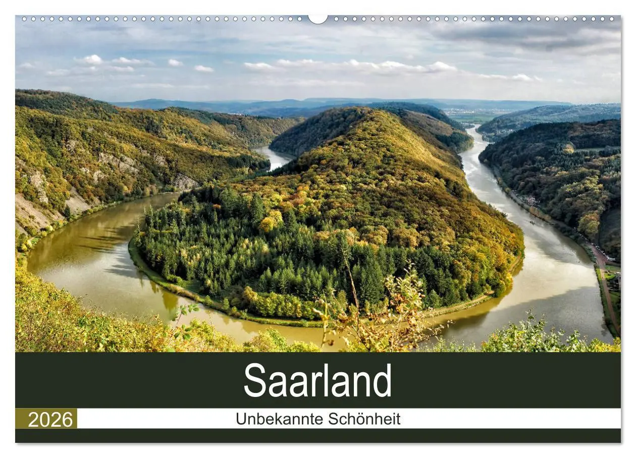 Cover: 9783516060003 | Saarland - unbekannte Schönheit (Wandkalender 2026 DIN A2 quer),...