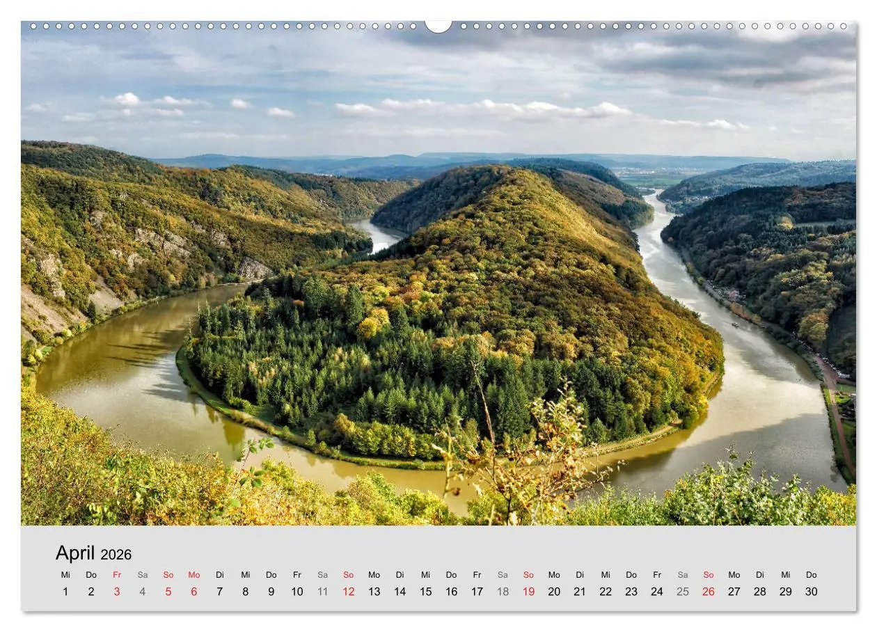 Bild: 9783516060003 | Saarland - unbekannte Schönheit (Wandkalender 2026 DIN A2 quer),...