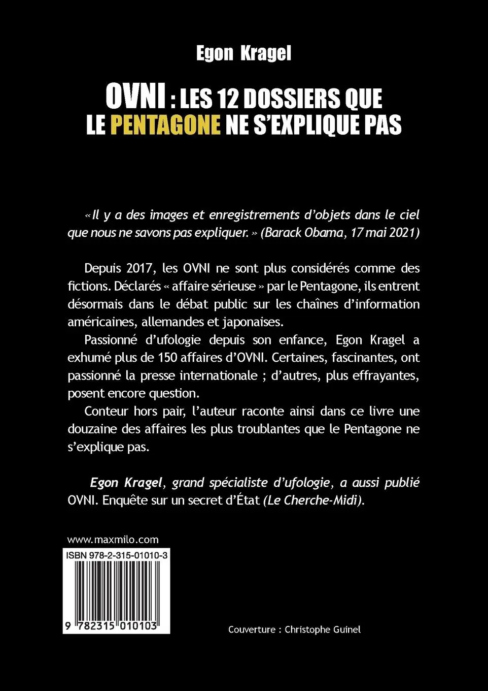 Rückseite: 9782315010103 | OVNI | Les 12 dossiers que le Pentagone ne s'explique pas | Kragel
