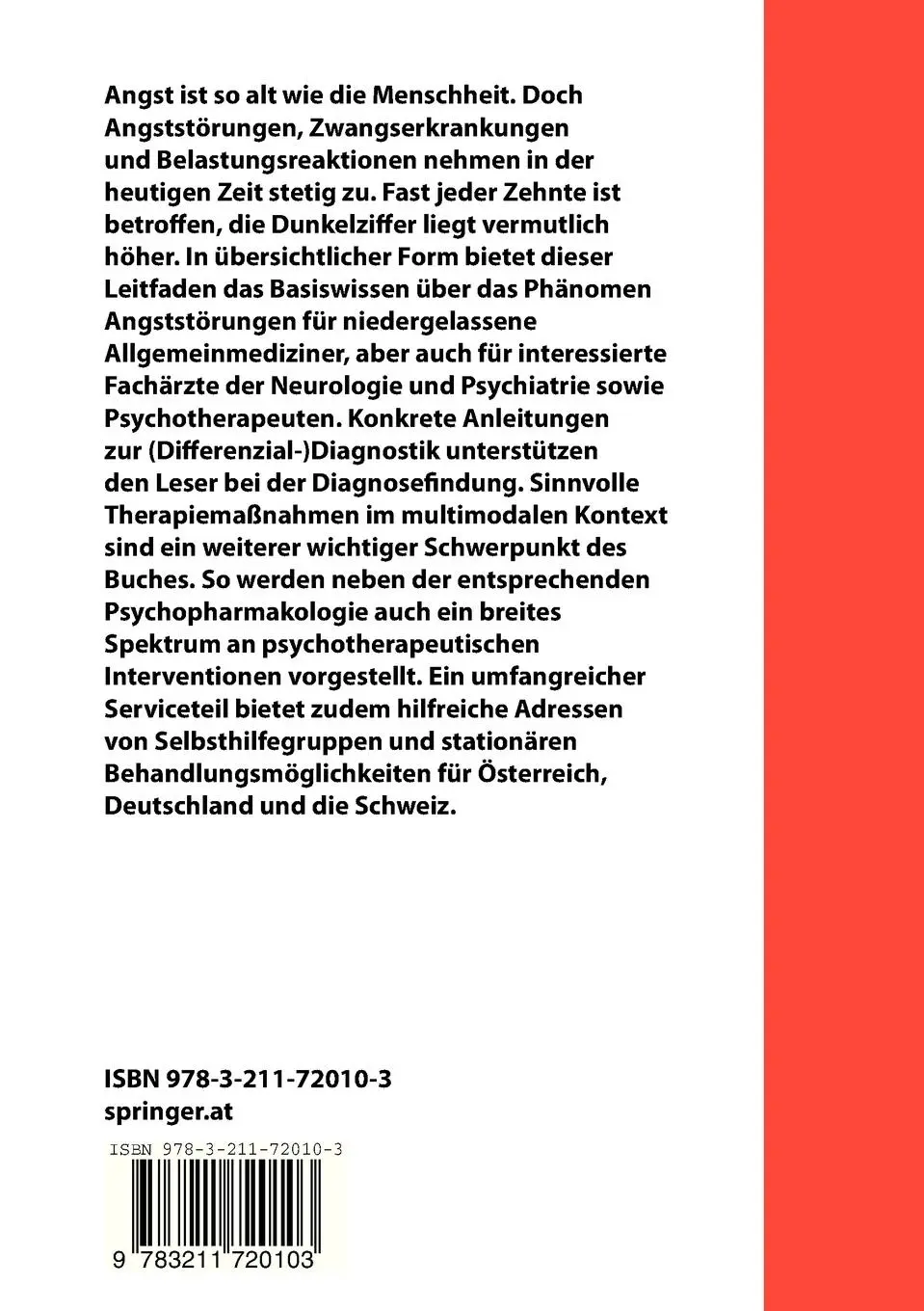 Rückseite: 9783211720103 | Ängste, Zwänge und Belastungsreaktionen | Marius Nickel | Taschenbuch