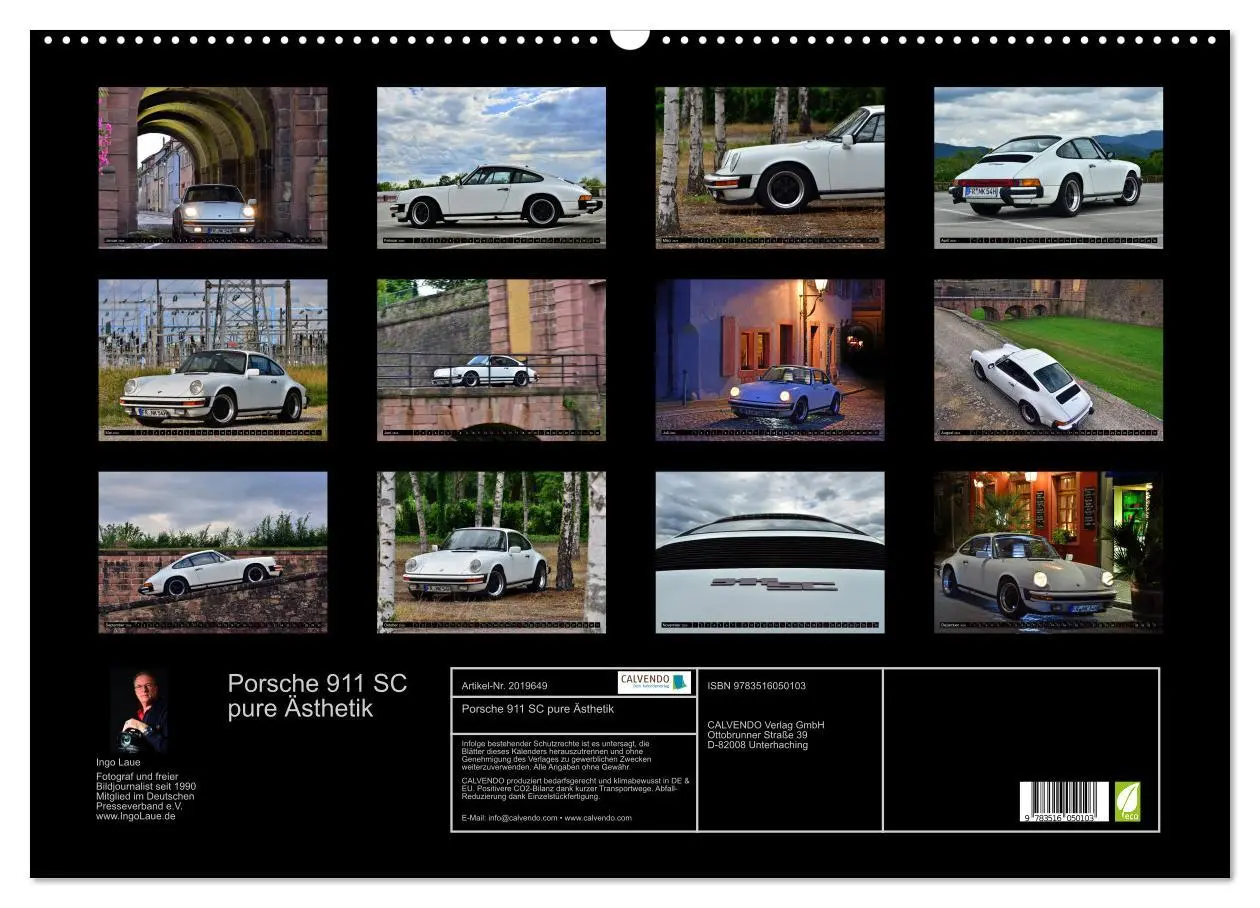 Bild: 9783516050103 | Porsche 911 SC pure Ästhetik (Wandkalender 2026 DIN A2 quer),...