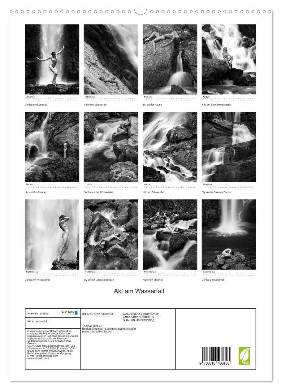 Bild: 9783516430103 | Akt am Wasserfall (hochwertiger Premium Wandkalender 2026 DIN A2...