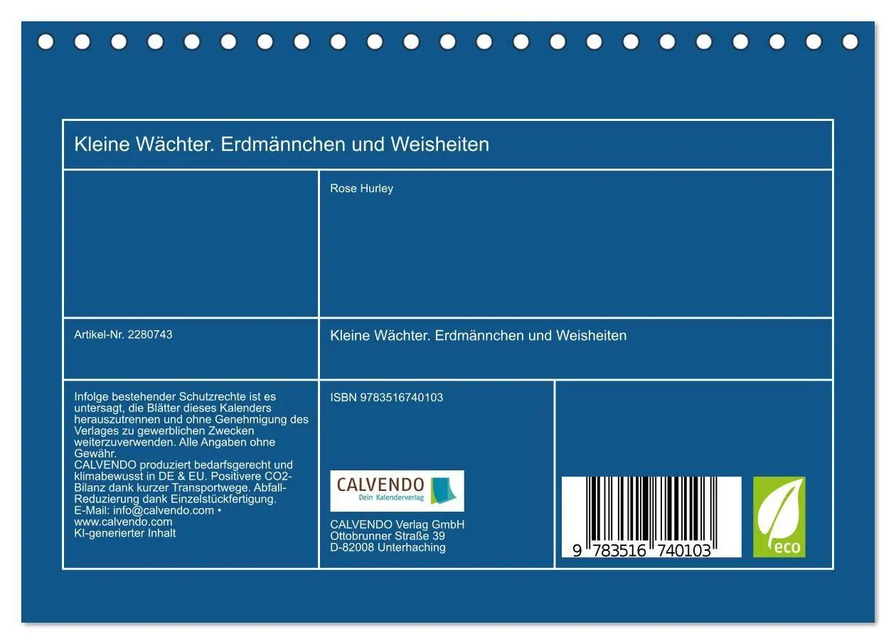 Bild: 9783516740103 | Kleine Wächter. Erdmännchen und Weisheiten (Tischkalender 2026 DIN...