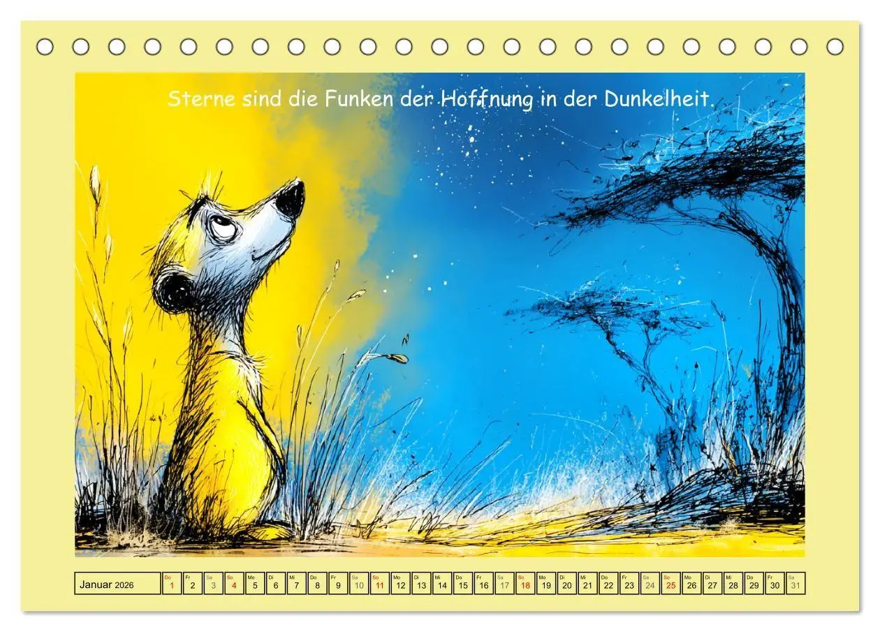 Bild: 9783516740103 | Kleine Wächter. Erdmännchen und Weisheiten (Tischkalender 2026 DIN...