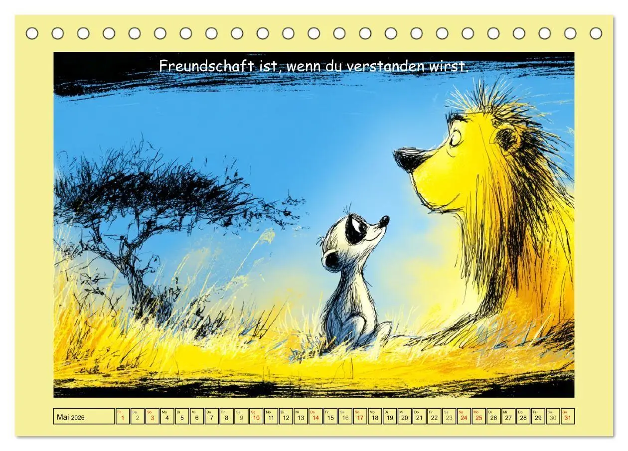 Bild: 9783516740103 | Kleine Wächter. Erdmännchen und Weisheiten (Tischkalender 2026 DIN...