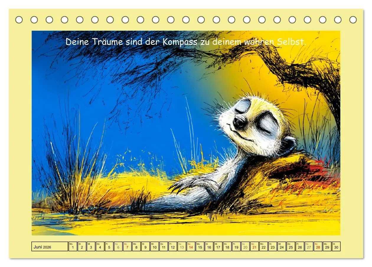 Bild: 9783516740103 | Kleine Wächter. Erdmännchen und Weisheiten (Tischkalender 2026 DIN...