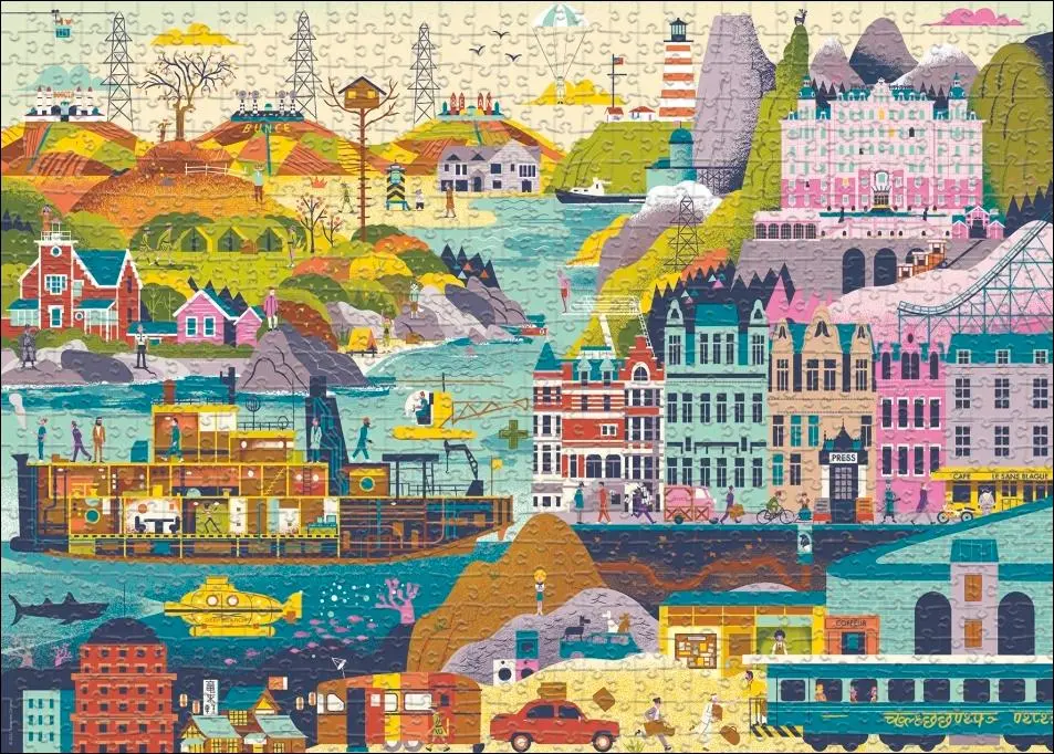Bild: 4001689300203 | Wes Anderson Films Puzzle 1000 Teile | Alexandre Clérisse | Spiel
