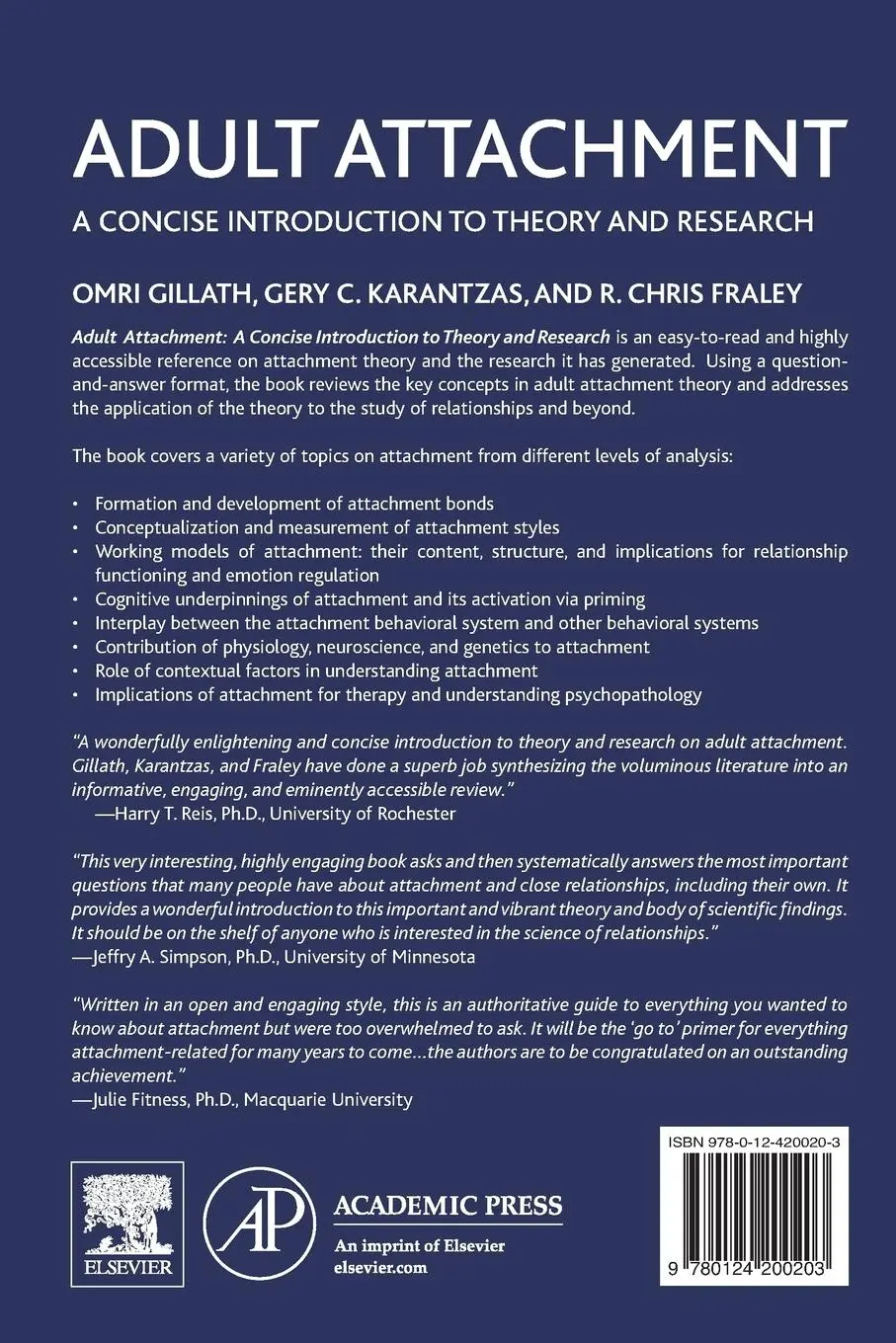 Rückseite: 9780124200203 | Adult Attachment | Omri Gillath (u. a.) | Taschenbuch | Englisch