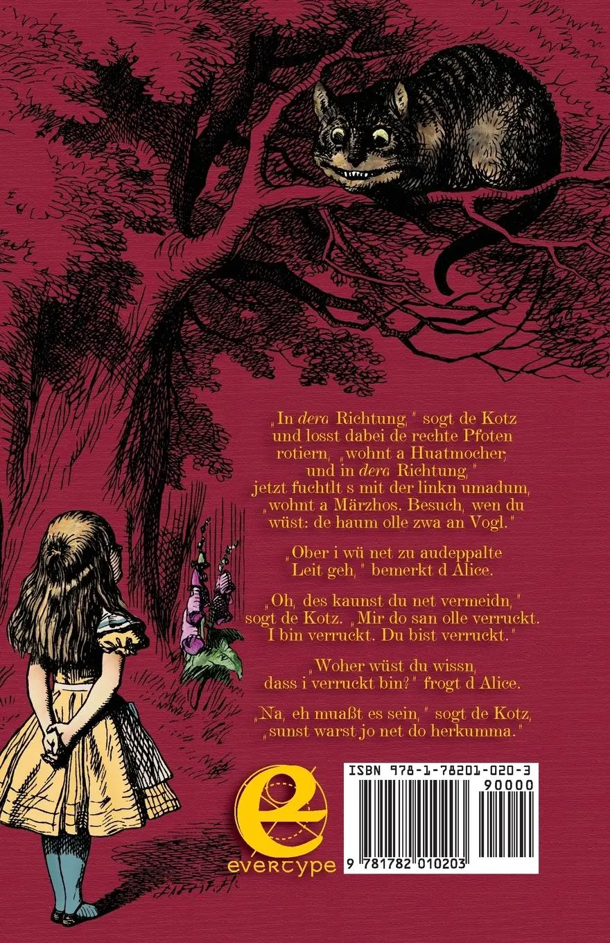 Rückseite: 9781782010203 | Der Alice ihre Obmteier im Wunderlaund | Lewis Carroll | Taschenbuch